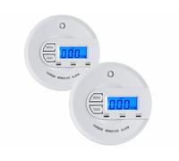 2 détecteurs de monoxyde de carbone avec écran LCD et alarme COM-16 - VisorTech