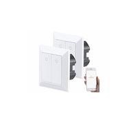 Luminea Home Control 2 double interrupteurs connectés avec commande vocale LHC-52