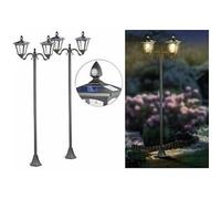 : 2 doubles lampadaires à LED solaires 600 lm avec capteurs PIR SWL-160