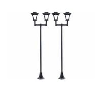 : 2 doubles lampadaires de jardin solaires à LED 0,18 W / 12 lm SWL-25
