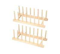 2 Egouttoir Vaisselle en Bois 7 rangements