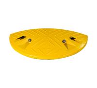 2 éléments modules 1/2 rond de ralentisseur Eco Bump - 215 x 430 m - H 50 mm - Jaune + Noir - NOVAP - 8005023 + 8005030