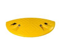 2 éléments modules 1/2 rond de ralentisseur Eco Bump - 215 x 430 m - H 60 mm - Jaune + Noir - NOVAP - 8005061 + 8005078