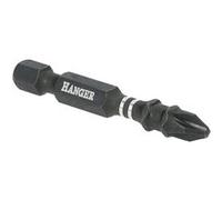 2 embouts impact 1/4'' cruciforme PH3 longueur 50mm - HANGER - 134053 Noir G