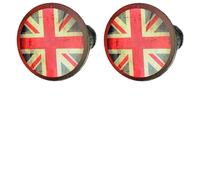 2 Embrasses à Rideaux Pinces en Métal - Motif Union Jack Drapeau Britannique - Pinces Décoratives Vintage pour Voilages et Rideaux Épais - Style London Retro - Lot de 2