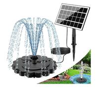 2 en 1 Fontaine Solaire 3.5W 2026 Améliorée Pompe Bassin Solaire Extérieur,Fontaine Solaire Jardin Extérieure Câble 3M 8Buses Bassin