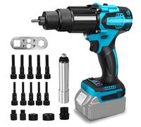2 en 1 Pistolet à riveter compatible avec Makita 18v(non inclus), | riveteuse électrique avec embouts pour M6 M8, pour rivets de 2,4 à 4,8 mm