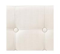 2 en 1 Pouf pliant double et coffre de rangement Beige aspect Lin 76 x H 38 cm