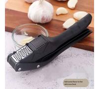 2-en-1 Presse-ail et Trancheuse en Acier Inoxydable, Nouvel Outil de Cuisine noir,vertAcier inoxydable