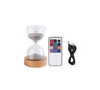 2 en 1 Sablier+Veilleuse 15 Minutes Minuterie de Sable 7 couleurs LED Ornement Bureau
