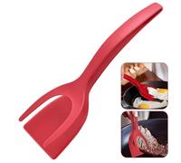 2 en 1 Spatule à œufs au plat,Cuisson Spatule Antiadhésive 2 en 1 en silicone, Pince à spatule œufs Retournée,Pince à Grill Outil de Cuisine pour Poisson, Oeuf, Burger, Crêpe
