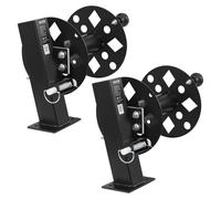 2 enrouleurs de câble de soudure robustes, enrouleurs de câble pour soudure, adaptés aux câbles de 45,7 mètres (50 mm²) et de 38 mètres (70 mm²), avec carrousel en acier revêtu par poudre et système d