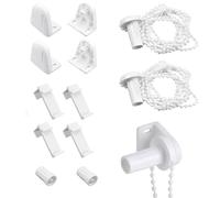 2 Ensembles 17 mm Enrouleur Perle Ajustable Store Enrouleur Embrayage Chaîne de Store Enrouleur Attache Store Sans Percage pour Stores Enrouleurs, Stores Enrouleurs Doubles, Volets Occultants (Blanc)