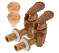 2 Ensembles Bouchon et Robinet pour Seau à Vin, Plastique | Pièce de Rechange pour Tonneau de Raisin, Filetage 1,5cm, Fermeture Étanche, Versement Pratique