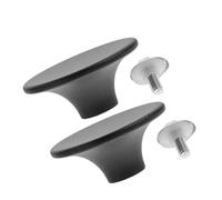 2 Ensembles Bouton pour Couvercle de Casserole Bakélite Noir | Résistant à Chaleur, Compatible Lave-vaisselle, Prise Confortable, Style Moderne pour Couvercles de Marmites