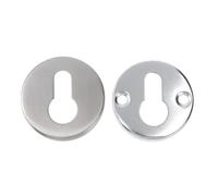 2 Ensembles Cache-trou de Serrure en Acier Inoxydable Argenté | Vis de Verrou, Usage Rénovation Maison et Mobilier, Finition Simple et Élégante, Résistant aux Intempéries Style Aléatoire