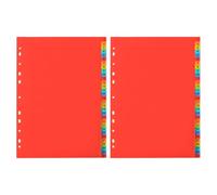 2 Ensembles Intercalaires PVC Rouge à 31 Onglets de Classeur A4 | 11 Intercalaires, Repérage Rapide et Organisation Simple, Format A4, Design Pratique