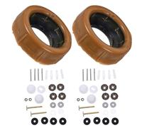 2 Ensembles Joint de Cire pour Cuvette de Toilettes, Kit Étanche 3,8 pouces | Adhérence Renforcée à Bride Standard, Installation Stable, Prévention des Odeurs, Coloris Kaki, Cire Épaisse