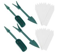 2 Ensembles Kit D’outils de Plantation, Grand Modèle | Plastique ABS, Transfert du Terreau et Gain, pour Semis, Cactus et Petites Plantes