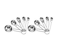 2 Ensembles Kit de Cuillères Doseuses en Acier Inoxydable | Résistant à Rouille, Nettoyage Facile, pour Poudres et Liquides, Lot