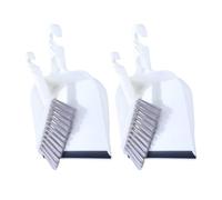 2 Ensembles Kit de N et toyage Mini pour Table et Pelle | Plastique Blanc, Rainure Intégrée et Crochet de Rangement, Bristles Épaisses et Souples, Usage Simple