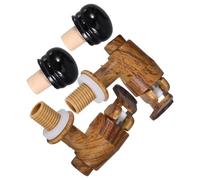 2 Ensembles Kit de Robinet et Bouchon, Vintage, 1,5 CM | Débit Contrôlé, des Fuites, pour Barriques de Cidre Vin Rouge, Usage Maison