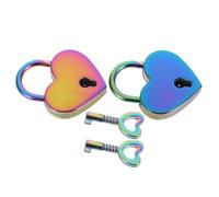 2 Ensembles Petit Cadenas de Cœur avec lliage de Zinc | Journal Intime et Armoire, Ouverture Fluide, Format Compact, en Voyage et Coin Chambre
