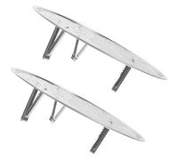 2 Ensembles Plaque de Vapeur Ronde avec Pieds | Finition Polie et Résistante à Rouille, Support Polyvalent pour Viandes, Bocaux et Cuisson sur Plaque