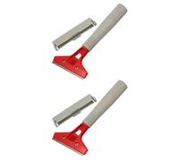 2 Ensembles Rouge Grattoir de Nettoyage Multifonction Portable | Alliage D'aluminium, Acier Inoxydable et Tpr, Poignée Ergonomique, Coque Cutter Incluse, Lot de Sets