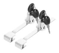 2 Ensembles Serrure de Porte Vitrée Coulissante avec 4 Clés | Congélateur et Vitrine, Accès Sécurisé, Usage en Magasin et Arrière-boutique, Compatible Portes Coulissantes
