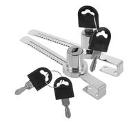 2 Ensembles Serrure pour Porte Coulissante en Verre, Verrou | Sécurité Renforcée, Mécanisme de Serrage Rapide, pour Vitrines Trophées et Congélateurs à Portes Vitrées Horizontales