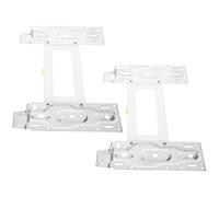 2 Ensembles Support Mural Télescopique Argenté en Fer Plastique | Conçu pour Condenseur et Pompe à Chaleur Extérieure, Adapté Bureaux et Appartements en Location, Retrait Simple