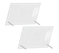 2 Ensembles Tableau Mémo Acrylique de Bureau Effaçable, Lot de | Panneau Transparent Poli, Résistant à L’usure Chocs, pour Écriture et Planification au Quotidien