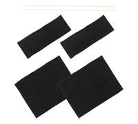 2 Ensembles Toile de Remplacement Noir pour Fauteuil de Réalisateur | Canvas Respirant, Quatre Baguettes en Bois, Montage Facile, pour Siège Pliant, Balcon et Maquillage