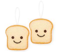 Kikkerland – Éponges grattantes Sandwich Smiley Multicolore – Lot de 2
