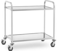 2 étagères Chariot de restauration jusqu'à 160 kg Acier inoxydable