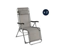 2 Fauteuils De Jardin Relax Silos Gris - Hespéride Multicolore
