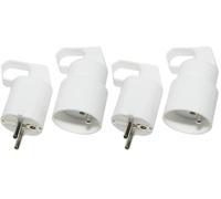 2 fiches électriques 16A + terre à anneau. Une mâle + une femelle (Lot de 2)