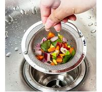 2 Filtre Evier Cuisine, Grille Evier Cuisine Avec Poignée De Transport, Acier Inoxydable Bonde Evier, Protection Contre Blocage