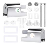 2 Fixation Abattant WC Charnières, Kit Charniere Abattant WC Fixations De Siège De Toilette À Fermeture Douce Remplacement Charnières en Métal pour l'Installation