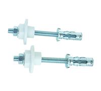 Sans marque Lot de 2 fixations pour lavabo à paroi creuse + chevilles, L.0,38 X H.110 cm