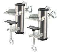 2 fixations pour parasol de balcon en acier galvanisé et renforcé, Ø 25-36 mm, fixation pour parasol de balcon, support pour parasol pour balustrade de balcon, fixation pour parasol pour balustrade de