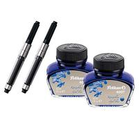 2 flacons 30 ml d'encre Pelikan 4001 Bleu royal + 2 convertisseurs C499 Pelikan