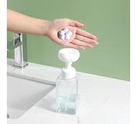2 flacons pompe vides de 450 ml pour savon moussant, flacon de savon moussant en forme de fleur, distributeur de savon moussant rechargeable en plastique, flacon pour savon liquide pour les mains, for