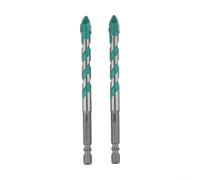 2 Forets Carbure Multi-Matériaux 6mm Verre pour bois 2 Forets(12mm) | Carbure dur, compatible verre pour bois métal pour carrelage, taille 6mm, usage domestique et professionnel