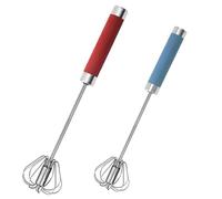2 Fouet Cuisine, Inoxydable Petit Fouet, Professionnel, Multifonctionnel Semi Automatique Batteur Manuel pour Mélanger, Fouetter, Mousser (25.5cm + 31cm)
