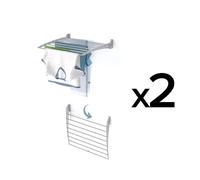 2 Foxydry Fold Down 60 cm – Étendoirs à linge muraux pliables vers le bas, en aluminium, pour l’intérieur et l’extérieur