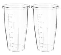 2 gobelets de mélange de remplacement de 650 ml, en plastique transparent, avec graduation