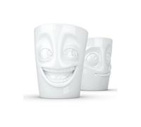 2 Gobelets Rieur et Gourmand - fabriqué en Allemagne BLANC G