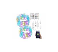 Luminea Home Control 2 guirlandes à LED RVB connectées compatibles commandes vocales - 5 m